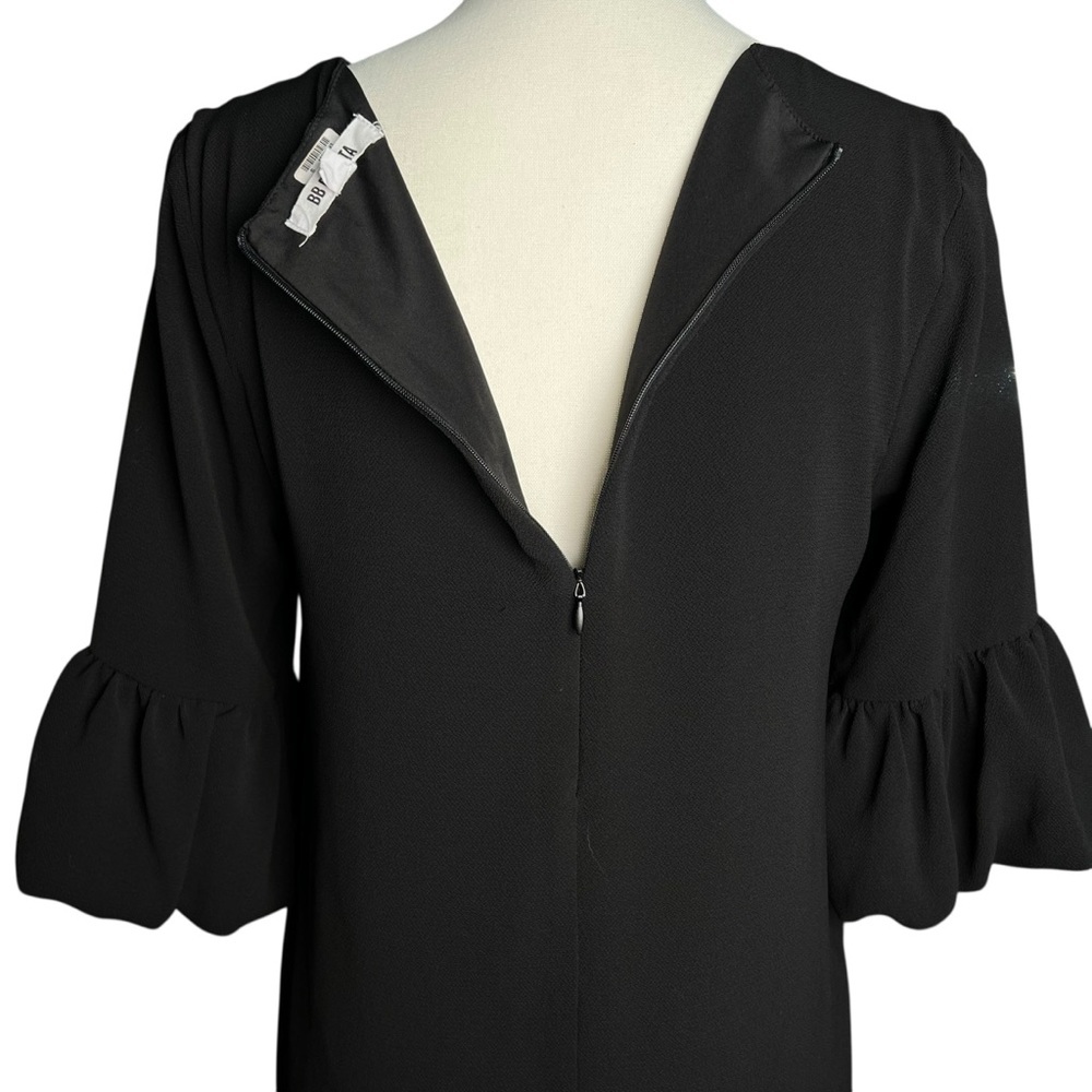 BB Dakota Power Shift Crepe V-Neck Mini Dress Black Size Small - Picture 12 of 13